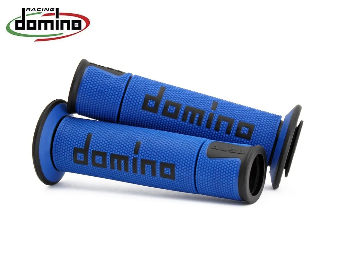 A450 COPPIA MANOPOLE BLU / NERO RACING DOMINO UNIVERSALI