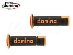 A450 COPPIA MANOPOLE NERO / ARANCIO RACING DOMINO UNIVERSALI