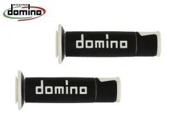 A450 COPPIA MANOPOLE NERO / BIANCO RACING DOMINO UNIVERSALI