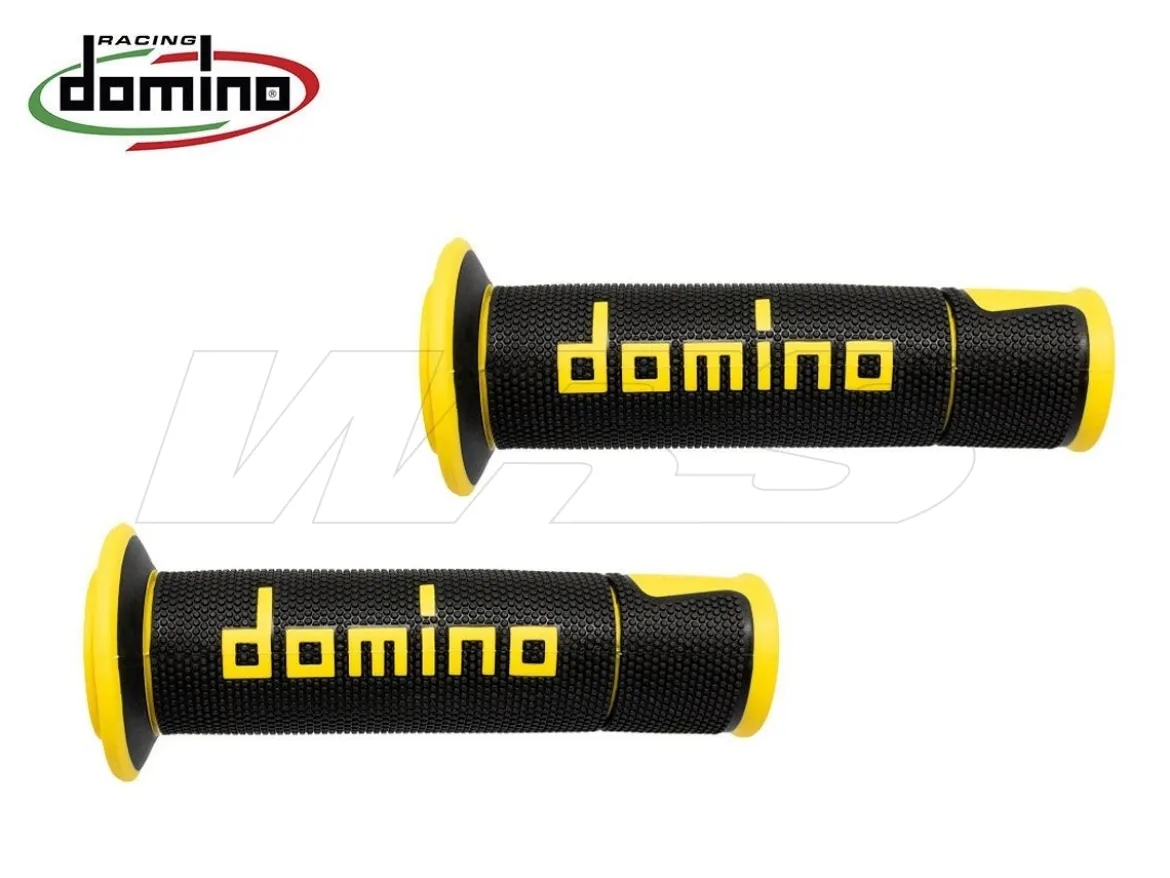 A450 COPPIA MANOPOLE NERO / GIALLO RACING DOMINO UNIVERSALI