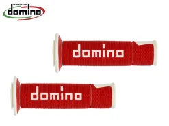 A450 COPPIA MANOPOLE ROSSO / BIANCO RACING DOMINO UNIVERSALI