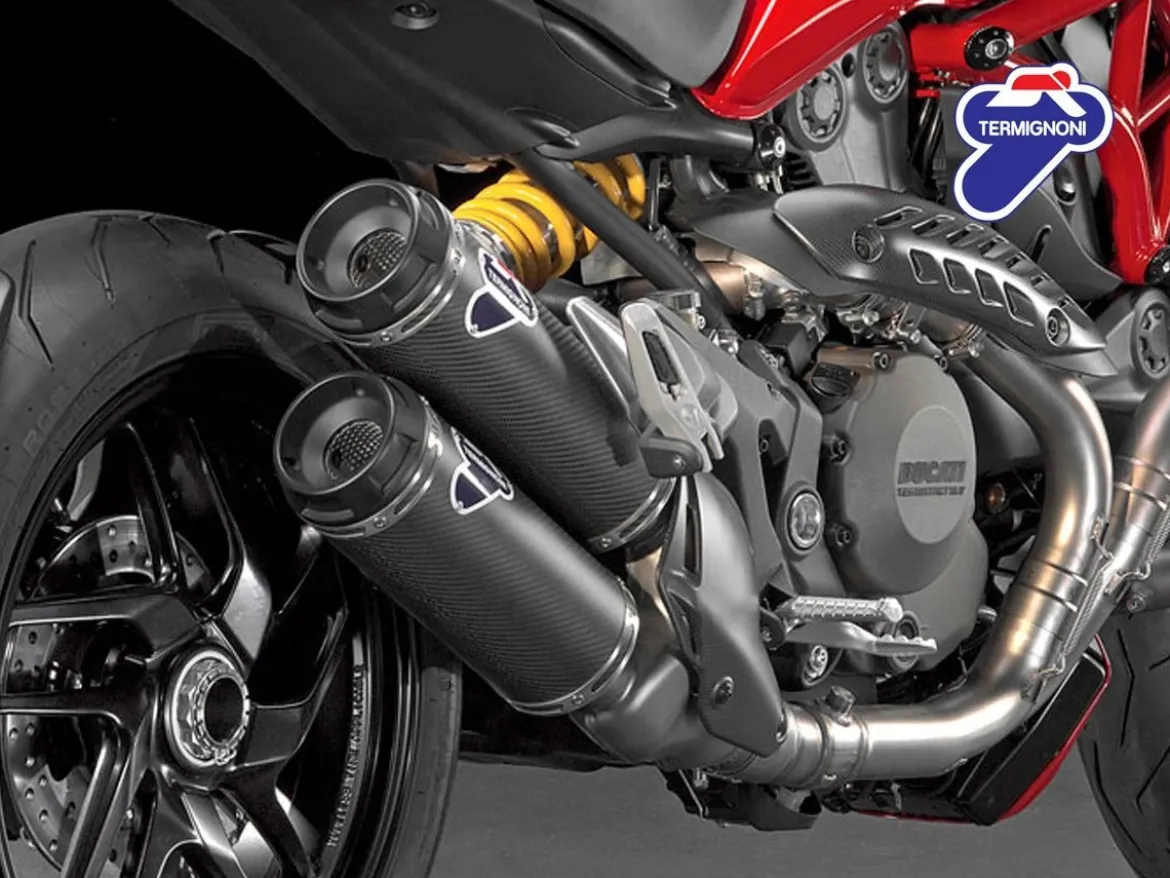 96480541A COPPIA TERMINALI OMOLOGATI TERMIGNONI CARBONIO DUCATI MONSTER 821 14-16