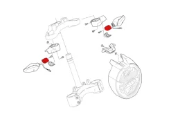 ADATTATORI INDICATORI DI DIREZIONE CNC RACING DUCATI STREETFIGHTER V4 / S 2020-2023