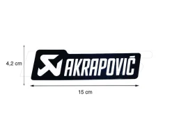 ADESIVO TERMICO MONOCROMATICO 150X42 MM AKRAPOVIC ALTE TEMPERATURE UNIVERSALE