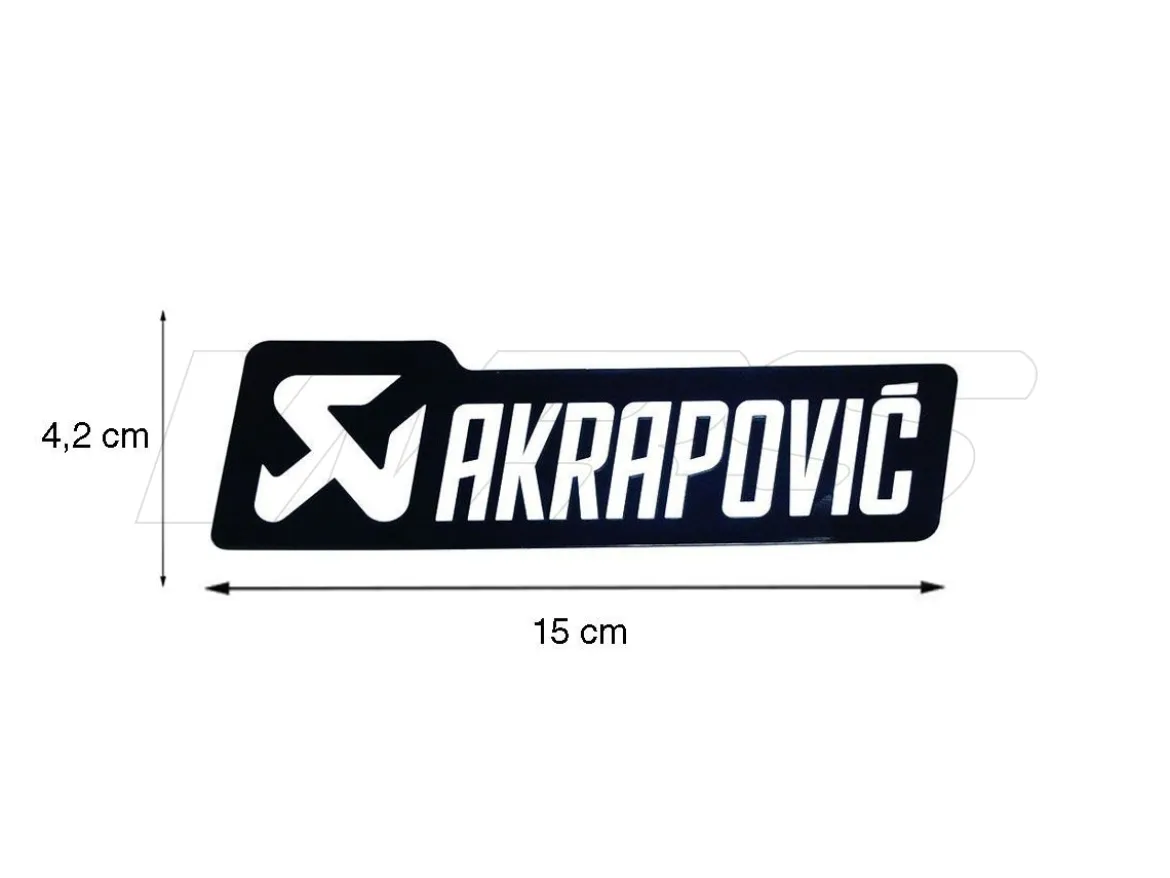 ADESIVO TERMICO MONOCROMATICO 150X42 MM AKRAPOVIC ALTE TEMPERATURE UNIVERSALE