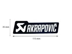 ADESIVO TERMICO MONOCROMATICO 115X35 MM AKRAPOVIC ALTE TEMPERATURE UNIVERSALE