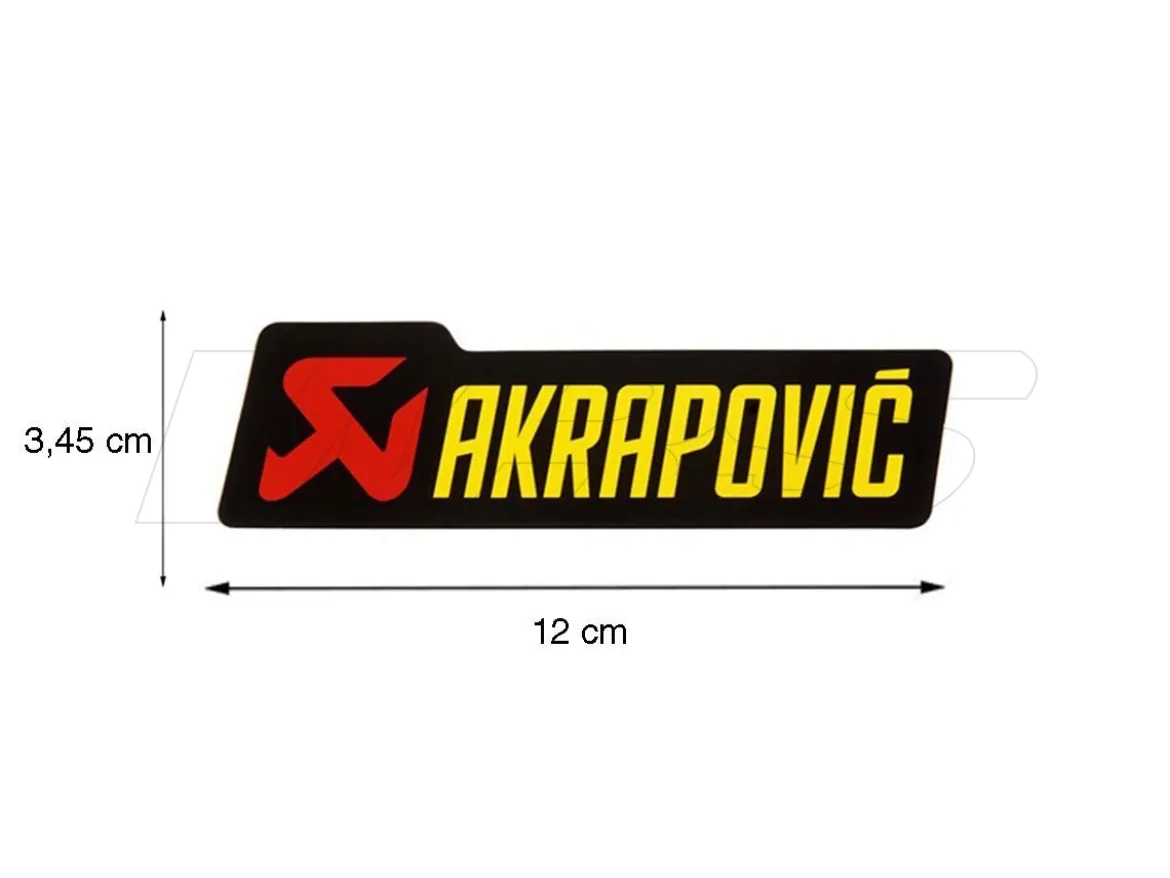 ADESIVO TERMICO 180X53 MM AKRAPOVIC ALTE TEMPERATURE UNIVERSALE
