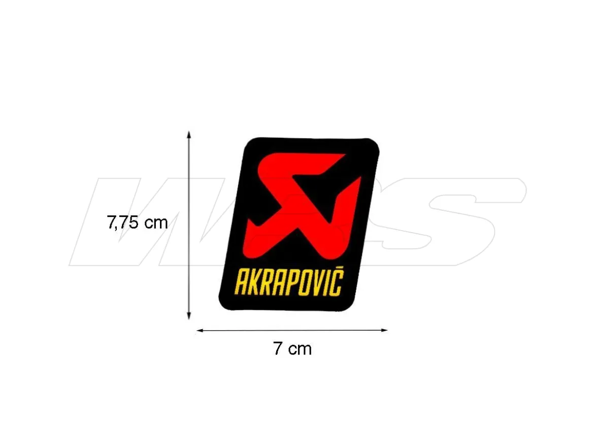 ADESIVO TERMICO 70X75 MM AKRAPOVIC ALTE TEMPERATURE UNIVERSALE