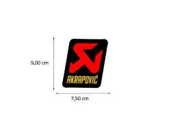 ADESIVO TERMICO 90X75 MM AKRAPOVIC ALTE TEMPERATURE UNIVERSALE