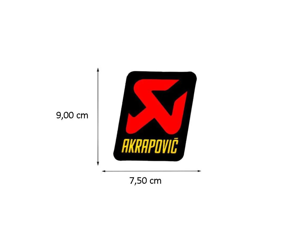 ADESIVO TERMICO 90X75 MM AKRAPOVIC ALTE TEMPERATURE UNIVERSALE
