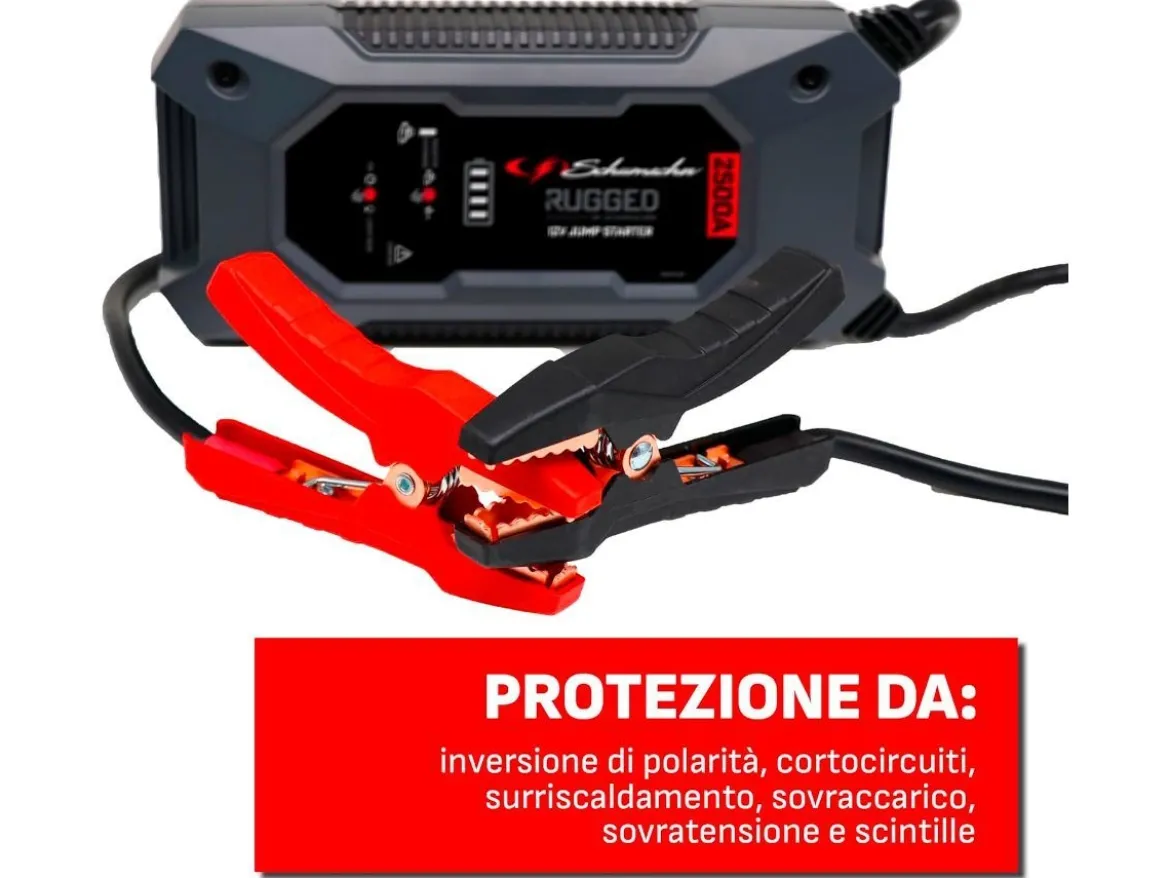 AVVIATORE DI EMERGENZA RUGGED BOOSTER SBX464 12V 2500A SCHUMACHER