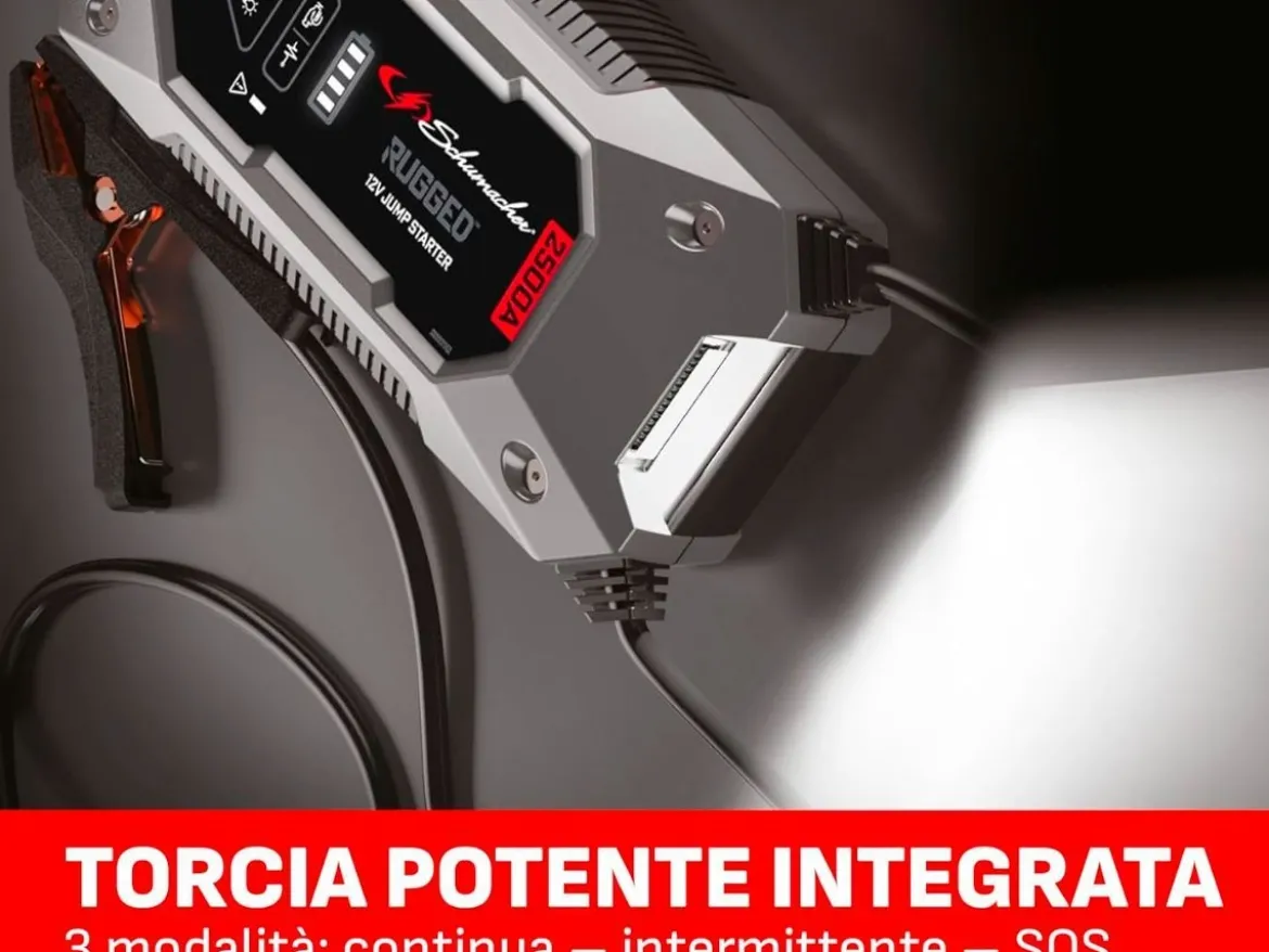 AVVIATORE DI EMERGENZA RUGGED BOOSTER SBX464 12V 2500A SCHUMACHER