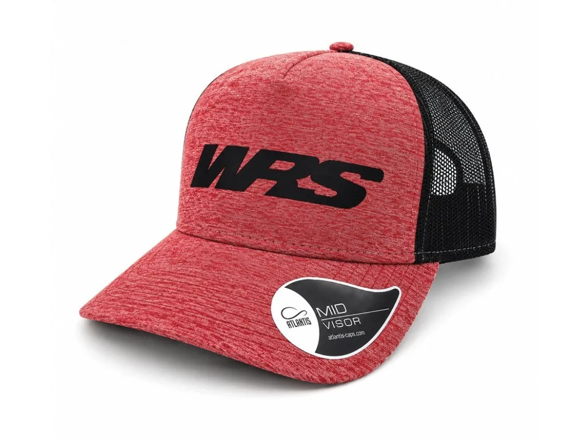 CAPPELLINO CON VISIERA ORIGINALE WRS MELANGE ROSSO