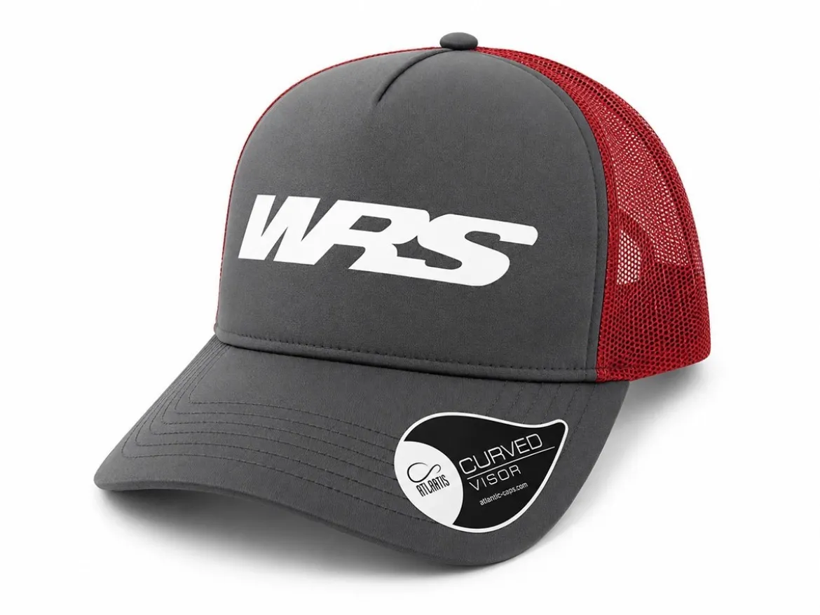 CAPPELLINO CON VISIERA ORIGINALE WRS GRIGIO ROSSO
