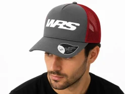 CAPPELLINO CON VISIERA ORIGINALE WRS GRIGIO ROSSO