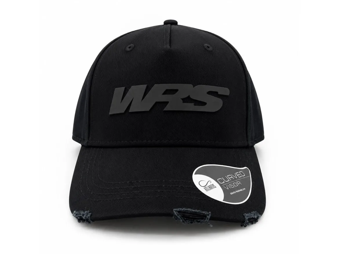 CAPPELLINO CON VISIERA ORIGINALE WRS NERO EFFETTO STRAPPATO
