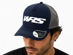 CAPPELLINO CON VISIERA ORIGINALE WRS BLU GRIGIO