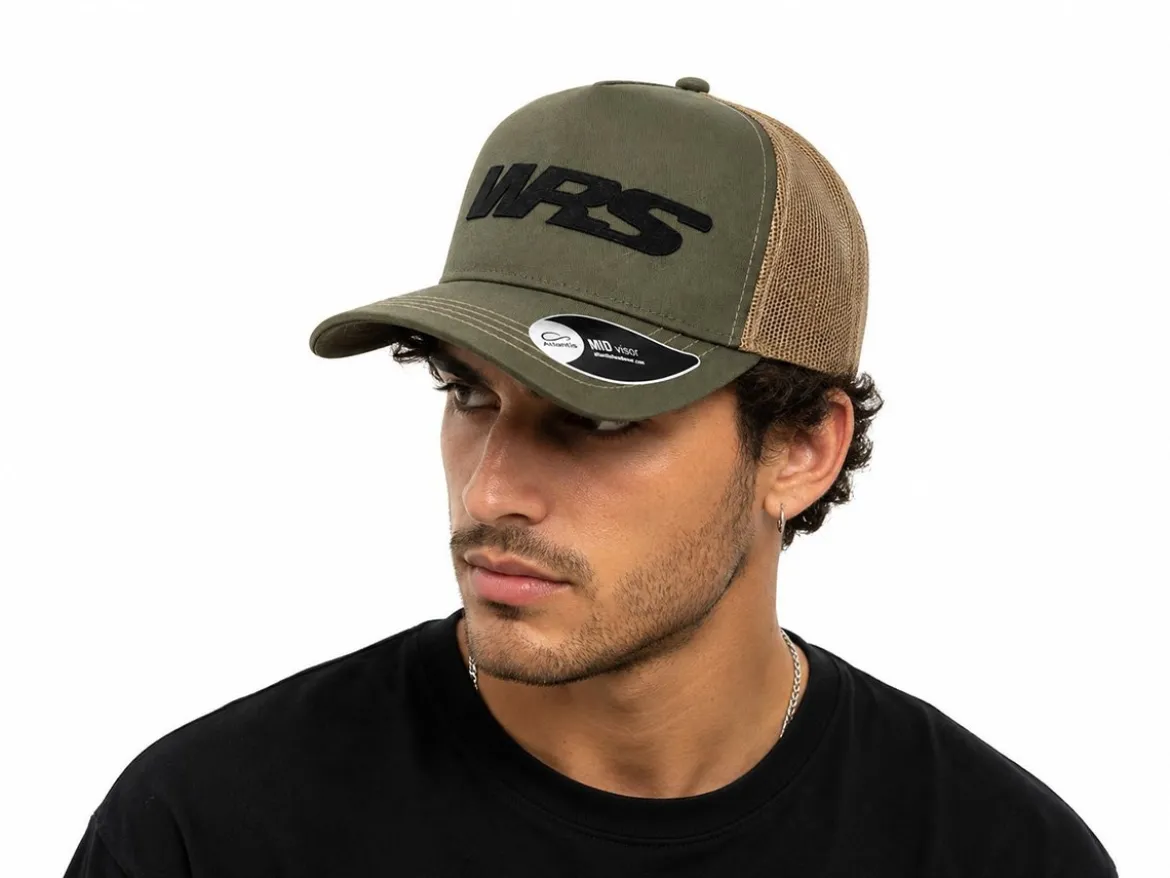 CAPPELLINO CON VISIERA ORIGINALE WRS GIALLO SENAPE NERO