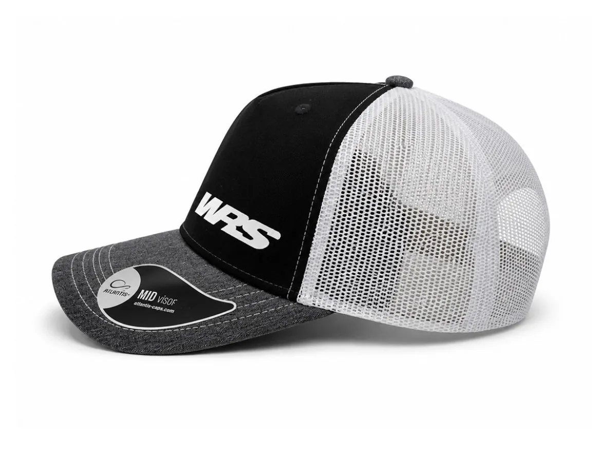 CAPPELLINO CON VISIERA ORIGINALE WRS GRIGIO MELANGE NERO E BIANCO