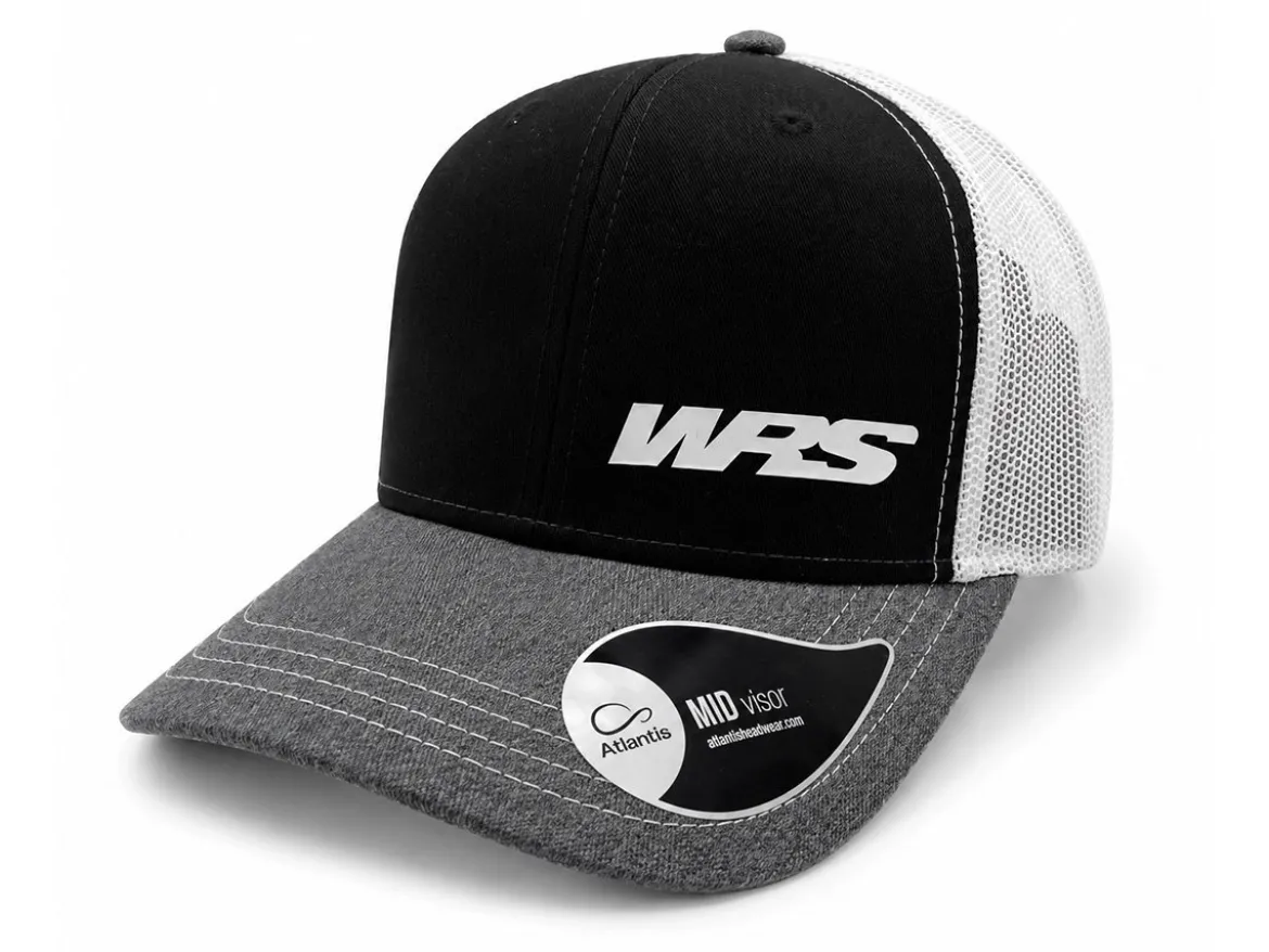 CAPPELLINO CON VISIERA ORIGINALE WRS GRIGIO MELANGE NERO E BIANCO