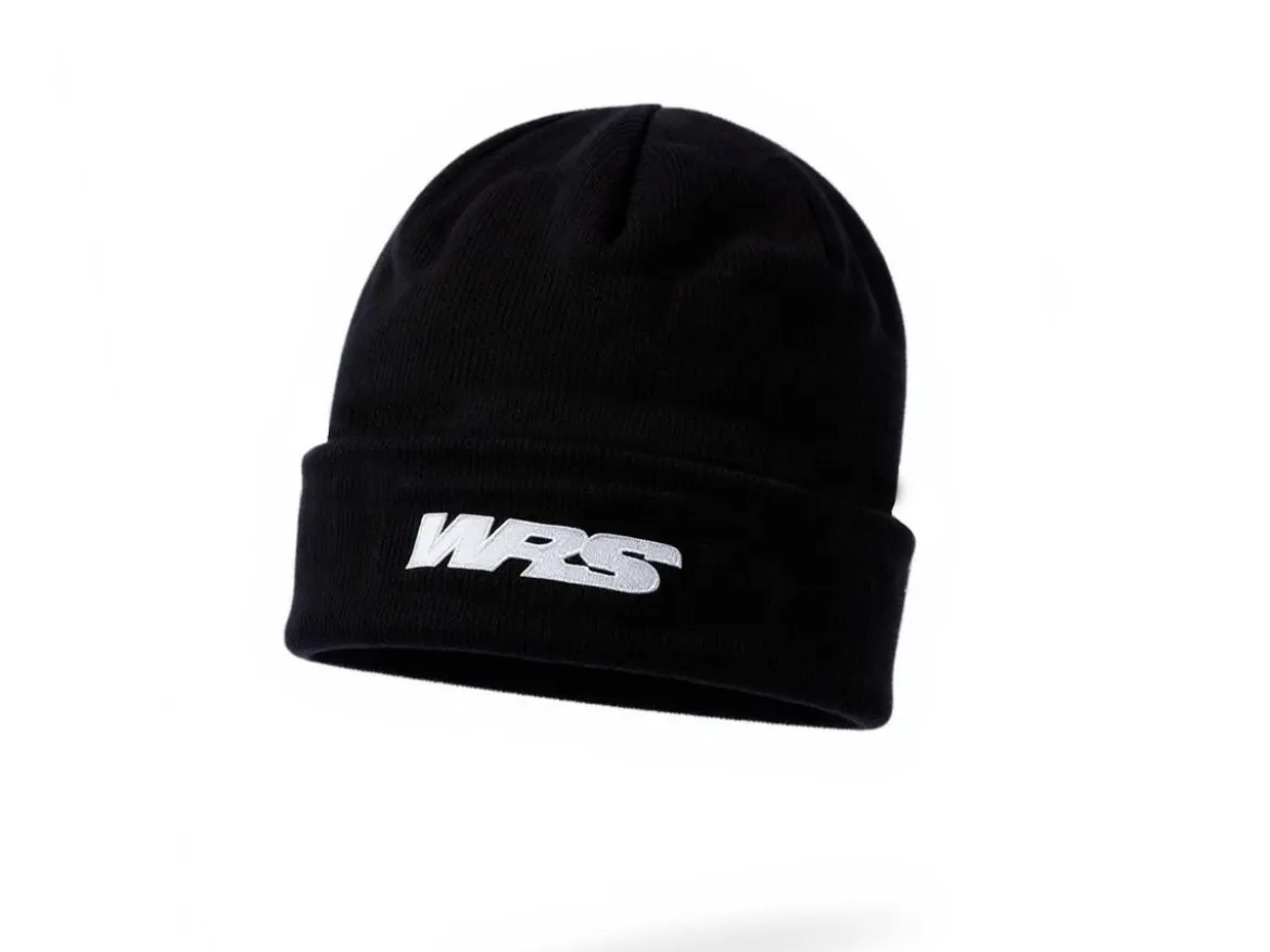 CAPPELLO INVERNALE NERO CON LOGO RICAMATO ORIGINALE WRS