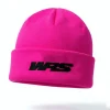 CAPPELLO INVERNALE ROSA FLUO CON LOGO RICAMATO ORIGINALE WRS