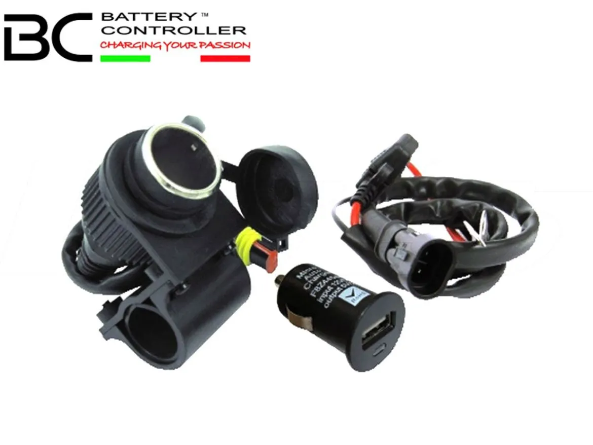 CARICA BATTERIE DA VIAGGIO + USB / ACCENDISIGARI BC BATTERY CONTROLLER 12V