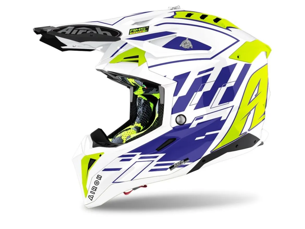 CASCO AIROH OFF ROAD AVIATOR 3 RAMPAGE BLUE GLOSS