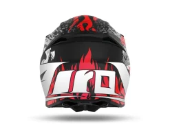 CASCO AIROH OFF ROAD TWIST 2.0 HELL NERO ROSSO OPACO