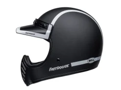 CASCO BELL MOTO-3 FASTHOUSE OLD ROAD NERO/BIANCO OPACO/LUCIDO