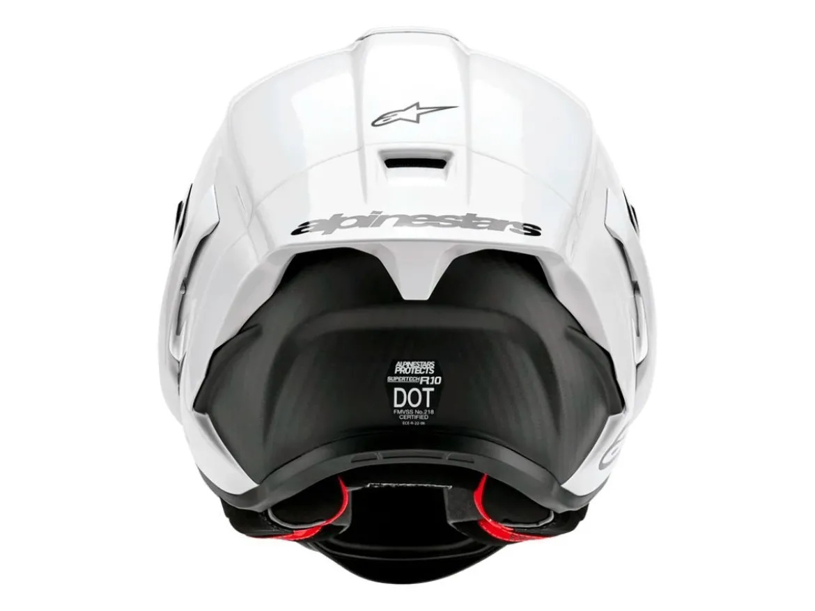 CASCO INTEGRALE ALPINESTARS SUPERTECH R10 SOLID ECE 06 BIANCO LUCIDO
