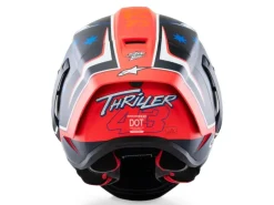CASCO INTEGRALE ALPINESTARS SUPERTECH R10 MILLER LIMITED EDITION NERO CARBON-ROSSO FLUO-BLU SCURO OPACO