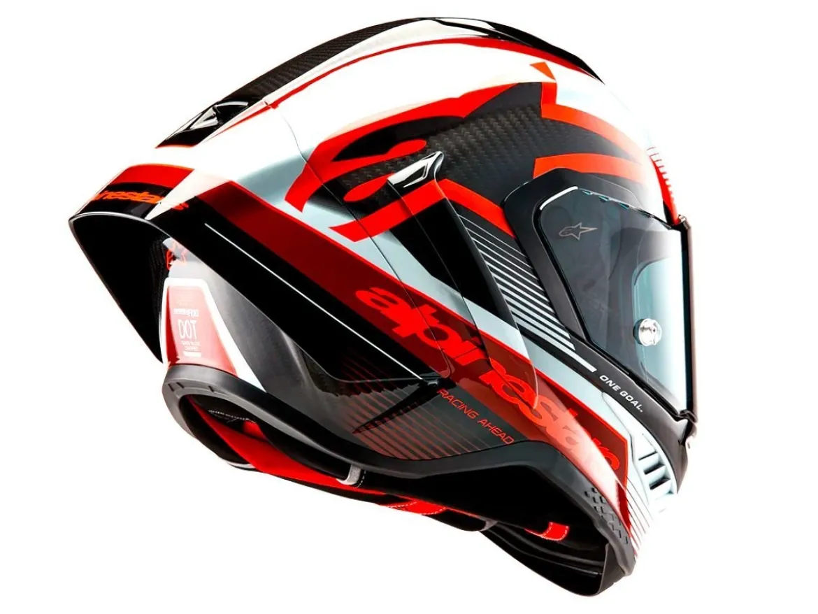 CASCO INTEGRALE ALPINESTARS SUPERTECH R10 TEAM ECE 06 ROSSO-NERO-BIANCO