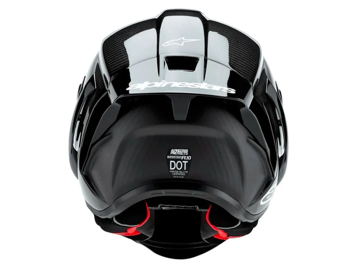 CASCO INTEGRALE ALPINESTARS SUPERTECH R10 SOLID ECE 06 CARBONIO NERO