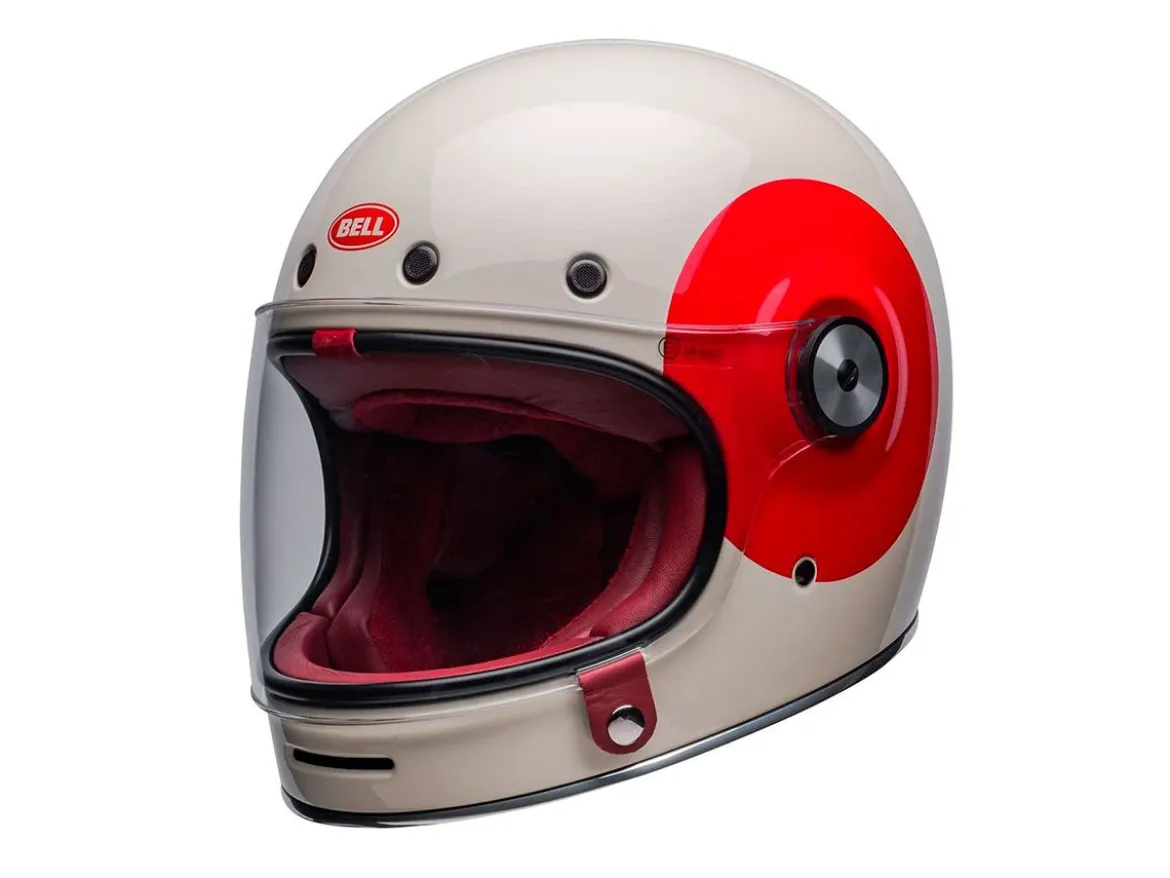 CASCO INTEGRALE BELL BULLITT TT VINTAGE BIANCO / OXBLOOD