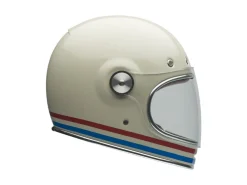 CASCO INTEGRALE BELL BULLITT STRIPES BIANCO ROSSO BLU LUCIDO