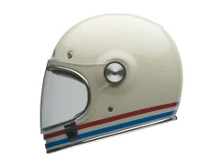 CASCO INTEGRALE BELL BULLITT STRIPES BIANCO ROSSO BLU LUCIDO