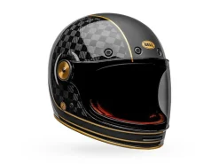 CASCO INTEGRALE BELL BULLITT CARBON RSD CHECK IT NERO E ORO OPACO