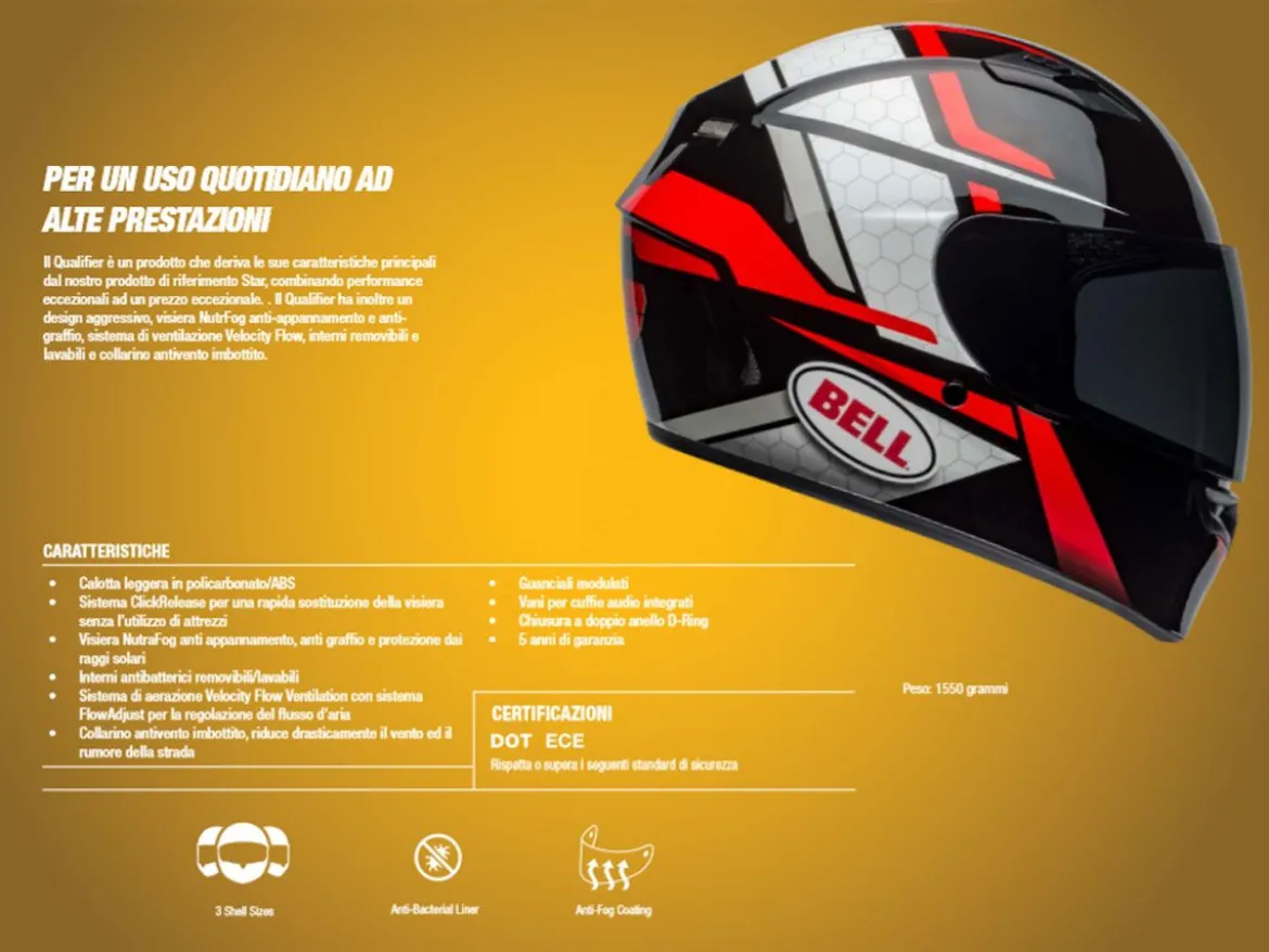 CASCO INTEGRALE BELL QUALIFIER STEALTH NERO E GRIGIO CAMO OPACO
