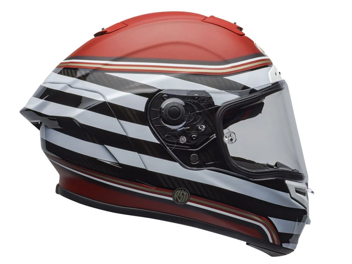 CASCO INTEGRALE BELL RACE STAR FLEX DLX RSD THE ZONE WHITE / CANDY RED