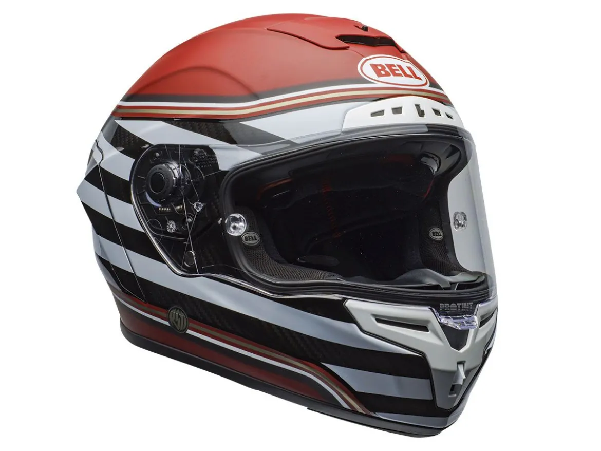 CASCO INTEGRALE BELL RACE STAR FLEX DLX RSD THE ZONE WHITE / CANDY RED
