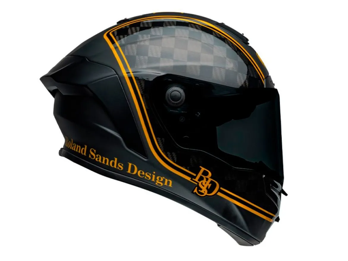 CASCO INTEGRALE BELL RACE STAR FLEX DLX 2024 ROLAND SAND DESIGN PLAYER NERO/ORO