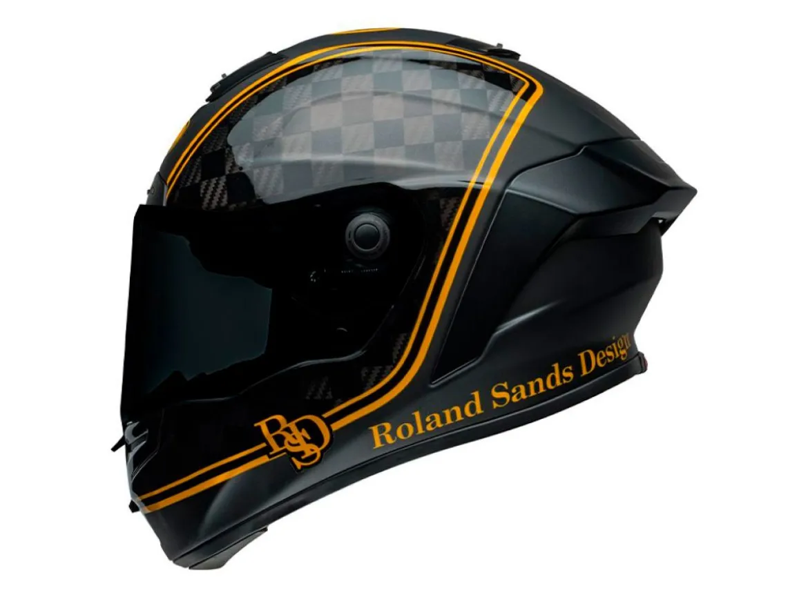 CASCO INTEGRALE BELL RACE STAR FLEX DLX 2024 ROLAND SAND DESIGN PLAYER NERO/ORO