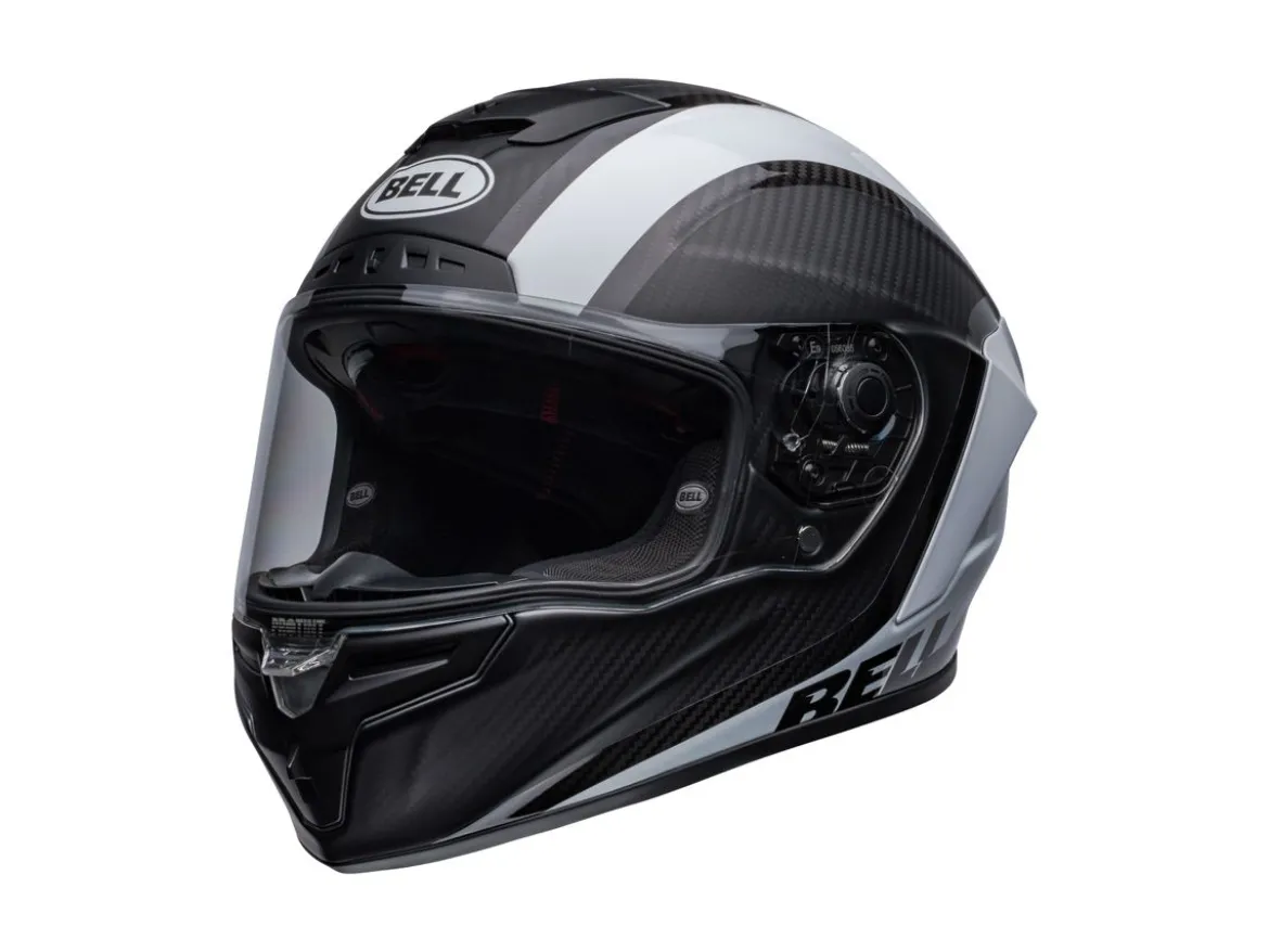 CASCO INTEGRALE BELL RACE STAR FLEX DLX TANTRUM 2 NERO BIANCO LUCIDO E OPACO