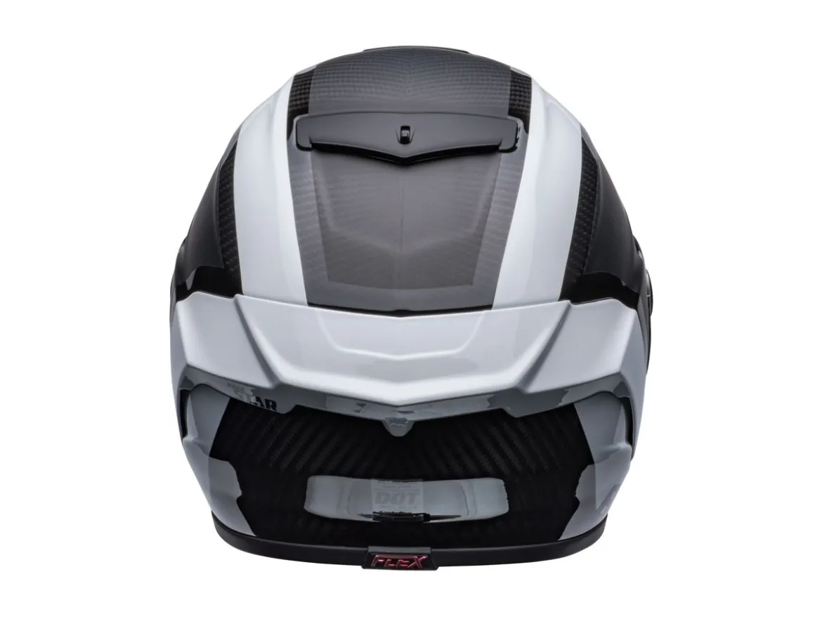CASCO INTEGRALE BELL RACE STAR FLEX DLX TANTRUM 2 NERO BIANCO LUCIDO E OPACO