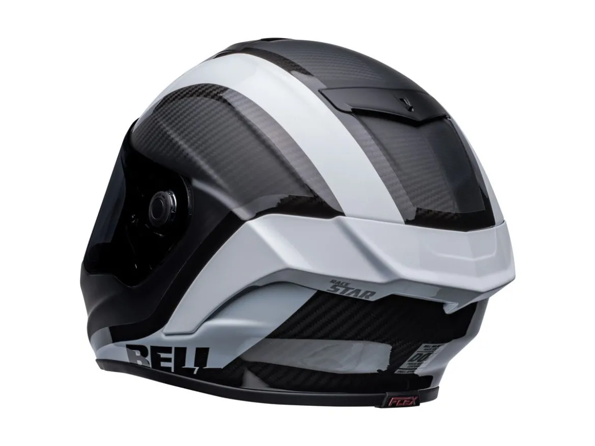 CASCO INTEGRALE BELL RACE STAR FLEX DLX TANTRUM 2 NERO BIANCO LUCIDO E OPACO
