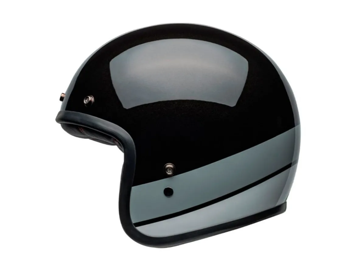 CASCO JET BELL CUSTOM 500 2024 APEX NERO LUCIDO FLAKE ECE 06