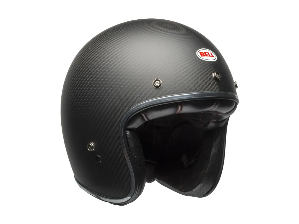 CASCO JET BELL CUSTOM 500 CARBON NERO OPACO