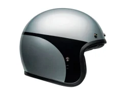 CASCO JET BELL CUSTOM 500 2024 CHASSIS ARGENTO/NERO LUCIDO ECE 06