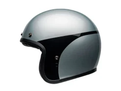 CASCO JET BELL CUSTOM 500 2024 CHASSIS ARGENTO/NERO LUCIDO ECE 06
